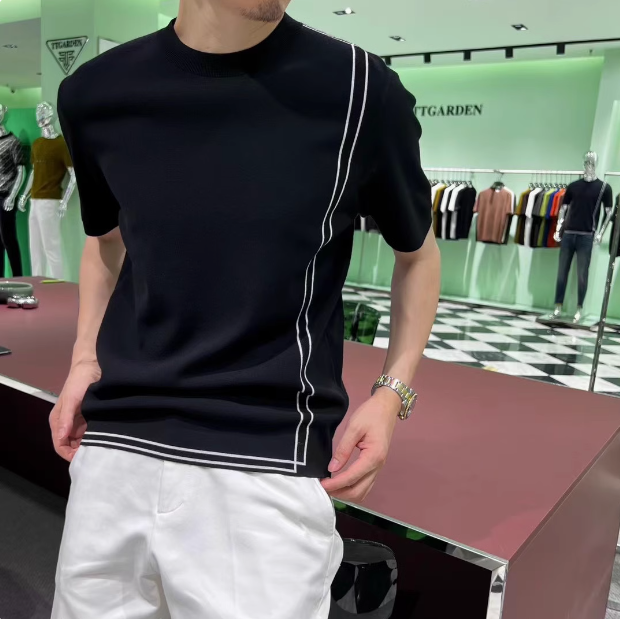 V领长袖毛衣男秋冬新款弹力修身纯色针织衫内搭打底衫毛线衣上衣